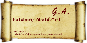 Goldberg Abelárd névjegykártya